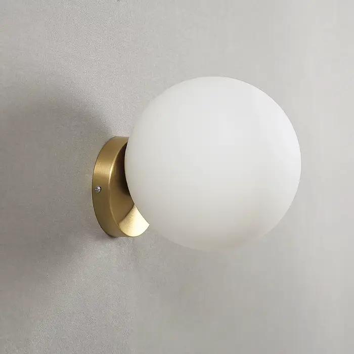 Applique murale moderne boule de verre de luxe or non aligné boule applique salon chambre chevet esc