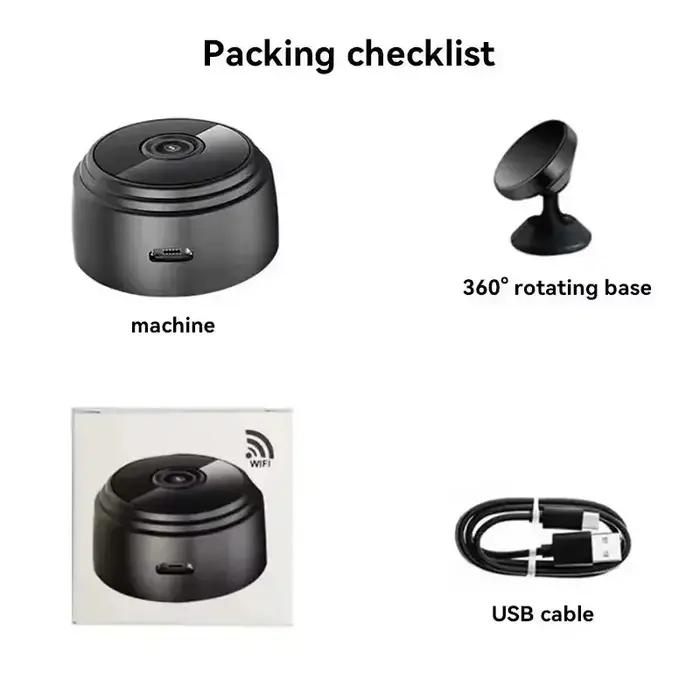 Mini caméra de surveillance A9 Full HD 1080P sans fil avec batterie intégrée pour surveillance discrète et efficace à domicile ou en entreprise
