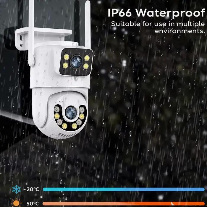 Caméra IPC360 8MP double objectif 4K caméra WiFi intelligente pour la surveillance domestique et professionnelle jours et nuits