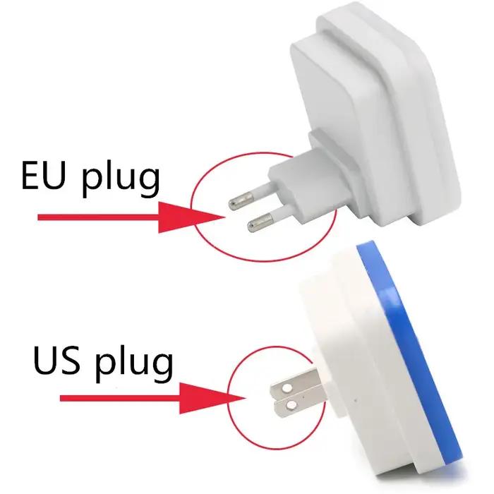 Capteur sans fil LED veilleuse prise ue US Mini veilleuses carrées pour bébé enfants salon chambre c