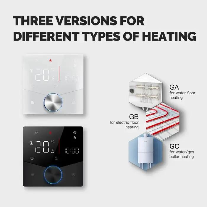 MOES Tuya WiFi bouton intelligent Thermostat chaudière à gaz chauffage électrique régulateur de température écran LCD