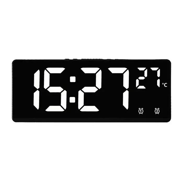 Réveil numérique température double alarme Snooze horloge LED mode nuit 12/24H bureau horloge de table occasionnelle cadeau moderne