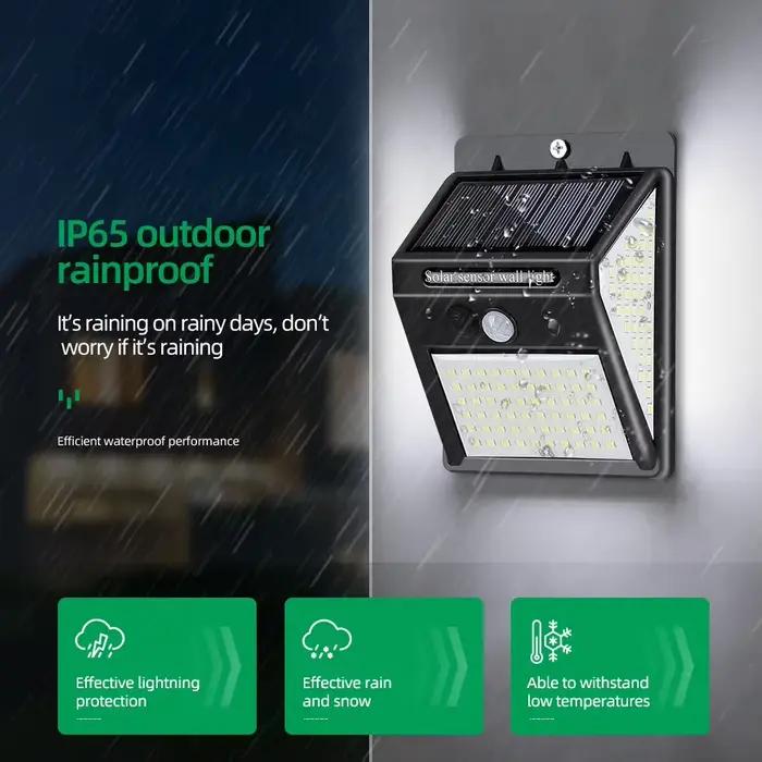 Offre spéciale 144 LED lumière solaire sans fil PIR capteur de mouvement étanche applique solaire al