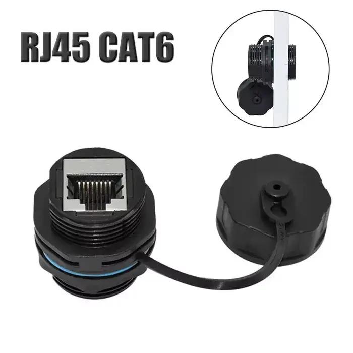 Connecteur réseau étanche RJ45 pour communication automatisée installation panneau technologie Cat6A Gigabit fiabilité industrielle sécurité