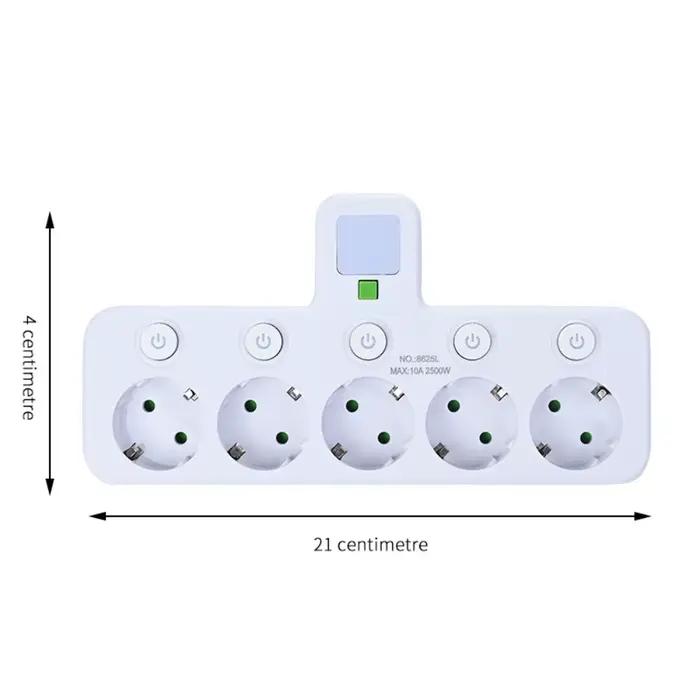Prise ue 3/4/5 prise ca multiprise prise murale filtre réseau universel USB Cherger interrupteur séparé adaptateur de lumière
