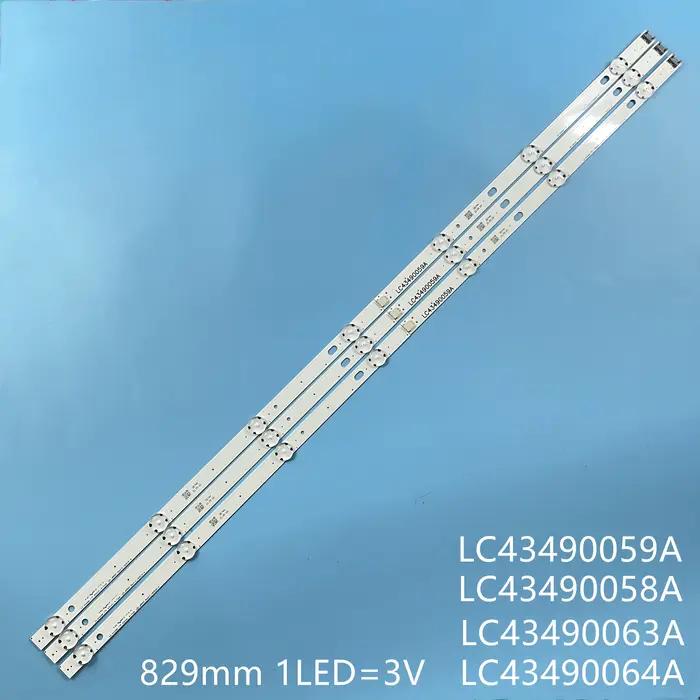 Bande de rétroéclairage LED, pour 43UJ635V 43UJ675V 43UK6300PLB 43UJ651V 43UJ634V 43UJ630V 43UJ561V
