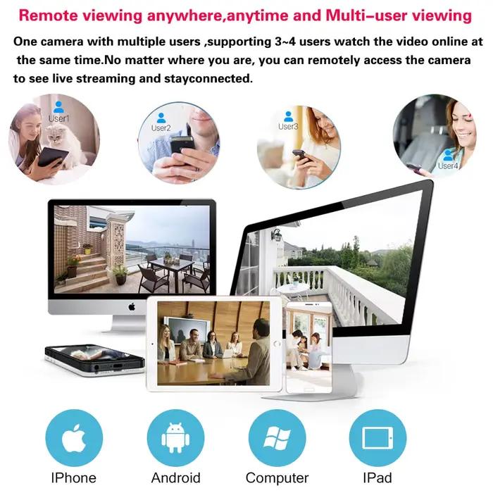 Tuya 5MP WIFI PTZ caméra de sécurité intérieure AI humain suivi automatique sans fil CCTV Surveillance