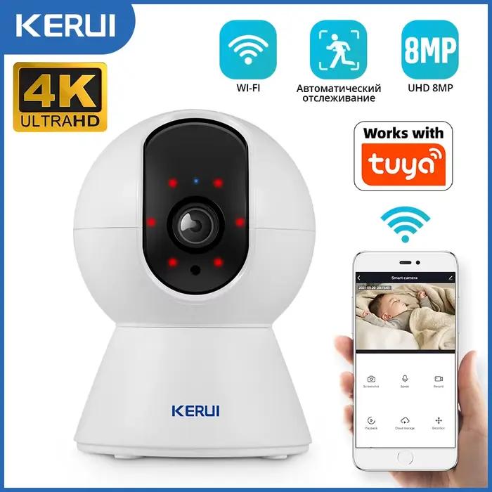 Caméra IP WiFi KERUI Onvif 4K 5MP 8MP pour intérieur