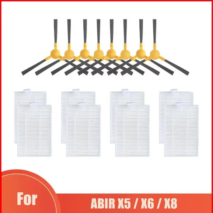 Accessoires pour aspirateur robot ABIR X5 / X6 / X8 Genio Navi N600, brosse latérale à 3 bras, filtr