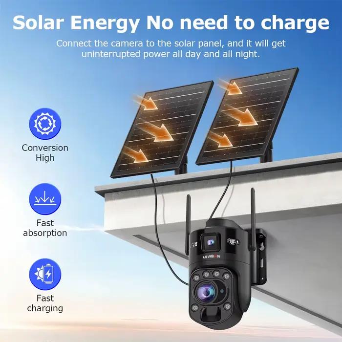 Caméra solaire UBOX PRO 10MP 4G AOV avec zoom optique 36X