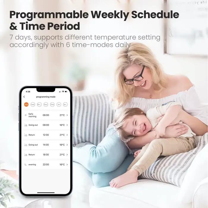Contrôleur de température intelligent AVATTO ZigBee Thermostat pour maison compatible avec Alexa et Google Home pour contrôler la température de chaque pièce occasions spéciales à offrir