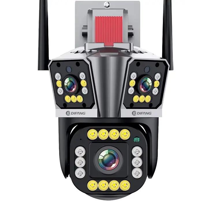 Caméra WiFi IPC360 Home 8K 16MP avec zoom optique 10X, quatre objectifs, trois écrans, surveillance,
