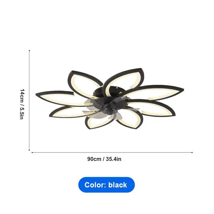 Pétales LED plafonnier ventilateurs de plafond avec lumière chambre Table à manger ventilateur lampe