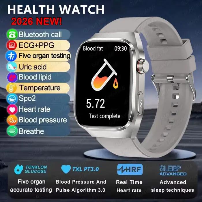 2025New Micro examen physique montre intelligente pour hommes acide urique graisse corporelle cinq o