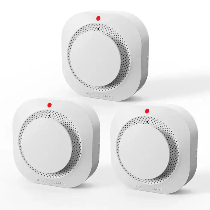 Détecteur de fumée Tuya Zigbee DC 3V - Protection de sécurité domestique pour poêles à charbon et salles de bains