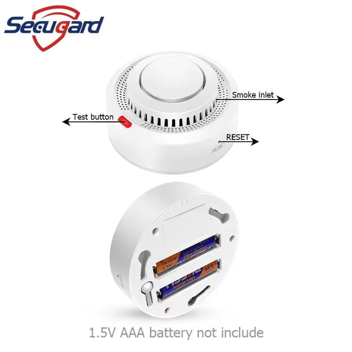 Détecteur de fumée SECUGARD Wi-Fi intelligent pour sécurité domestique, protection contre l'incendie, notification push, système de sécurité domestique pour maison, magasin, hôtel, restaurant, école, banque, bibliothèque, salle informatique et entrepôt