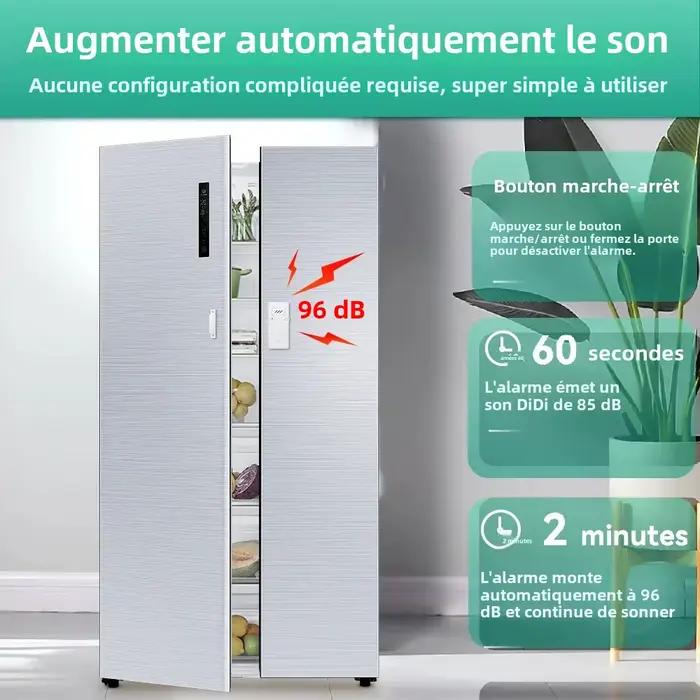 ELECTOP Alarme de porte de réfrigérateur Capteur de sécurité magnétique Alarmes d'ouverture de Windows Retardement de