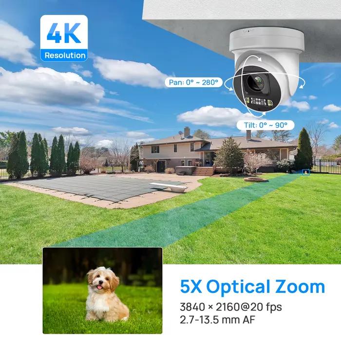 Caméra de sécurité IP Vikylin PTZ avec zoom optique 5X