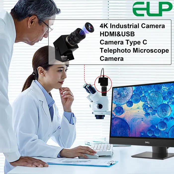 Caméra USB ELP 4K HDMI avec capteur IMX415 pour conférences vidéo et surveillance de sécurité occasions professionnelles et particuliers