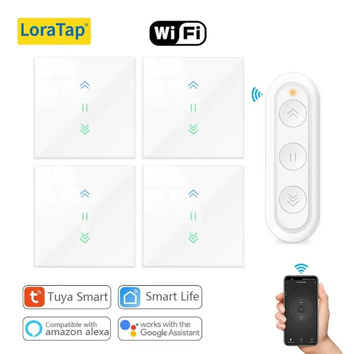 Rideau volet roulant WiFi stores interrupteur rétro-éclairage moteur tubulaire Tuya Smart Life App Google Home Alexa