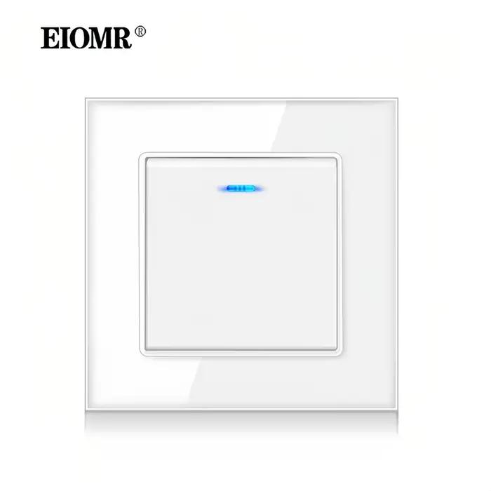EIOMR 16A prise de courant murale israélienne, Port de chargement USB A C, panneau en verre cristal