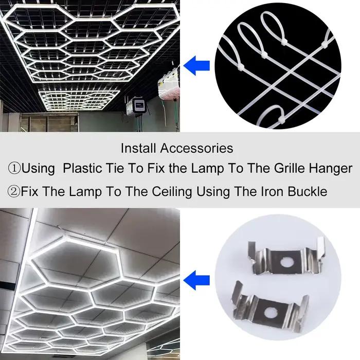 Lumière LED hexagonale pour Garage