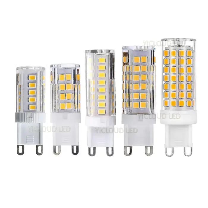 Lot de 10 ampoules LED G9 7W 9W 12W 15W 18W AC 220V 230V, ampoule LED G9 SMD 2835, remplace les ampoules halogènes 30/40W