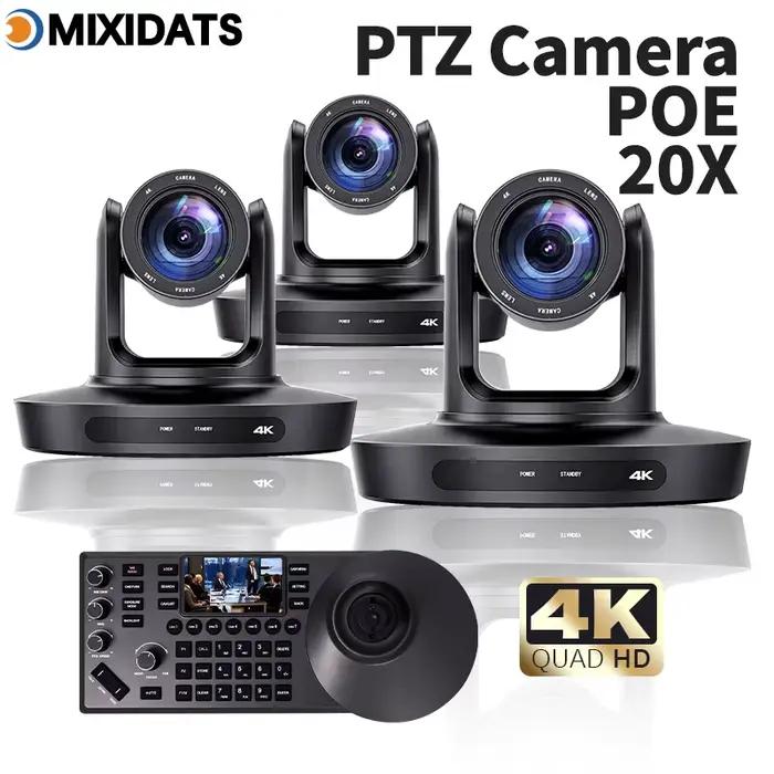 Caméra PTZ 4K 20X Zoom Kit de Caméra de Vidéoconférence Réunion d'Eglise Diffusion en Direct Contrôleur de Caméra PTZ pour Vidéoconférence