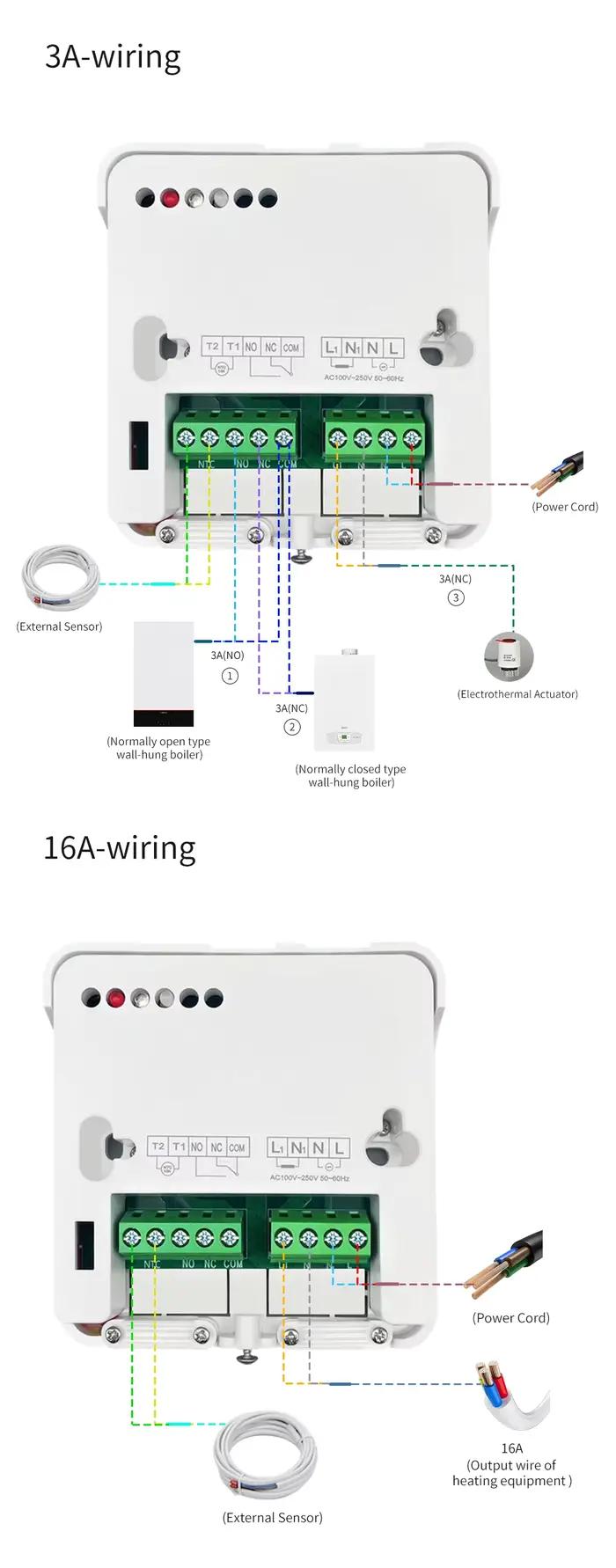 Thermostat de chauffage intelligent Tuya pour chaudière à gaz compatible Wi-Fi contrôle vocal Alexa Google Home programmable facile à installer pour une maison confortable et durable