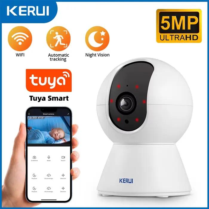 KERbiomomis-Mini Caméra de permission Intérieure IP WiFi Intelligente Tuya, Dispositif de Sécurité D