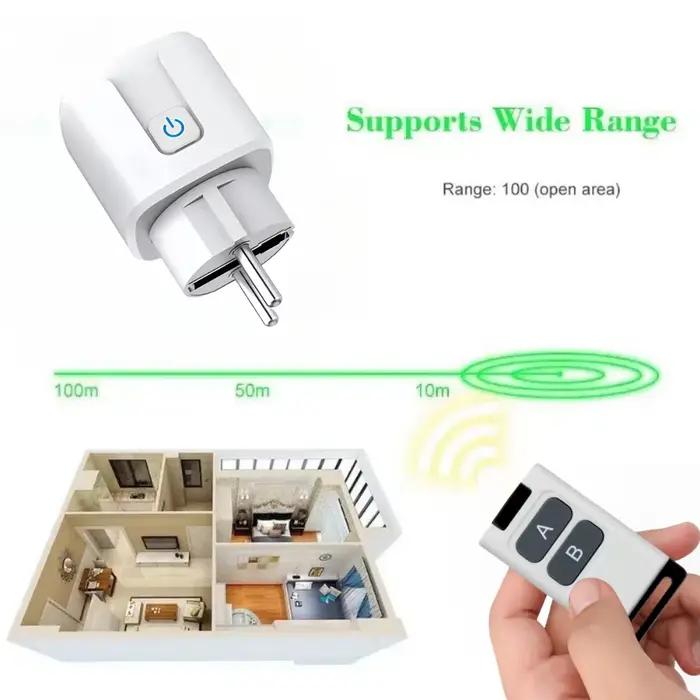 Mini Prises Électriques Télécommandées Universelles 433MHz Pour Maison Intelligentes Occasions Spéciales