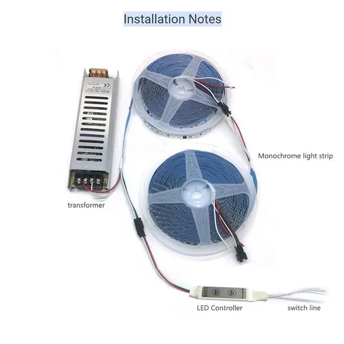 WS2811 LED bande 12V 24V contrôleur de débit Simple Mini 2 touches LED barre de chasse variateur de