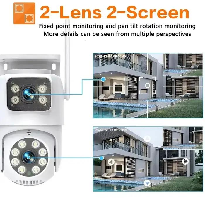 Caméra IP ANSVICAM Tuya 4K 8MP HD Box Double Objectif pour Surveillance Intérieure et Extérieure Vision Nocturne Couleur et Infrarouge Surveillance Professionnelle Occasions Spéciales