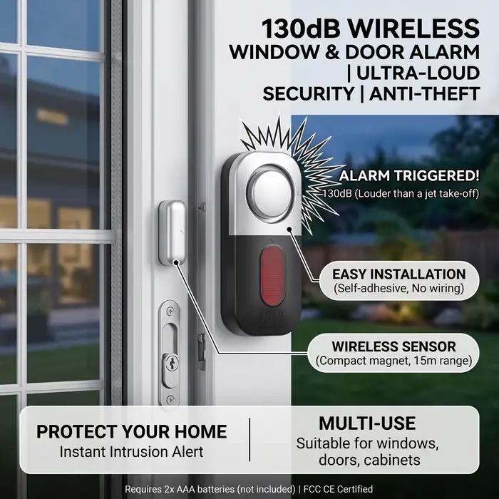 Alarme magnétique pour portes et fenêtres sécurité domestique anti-intrusion sans fil protection maison bureau cadeau sécurité famille propriétaire