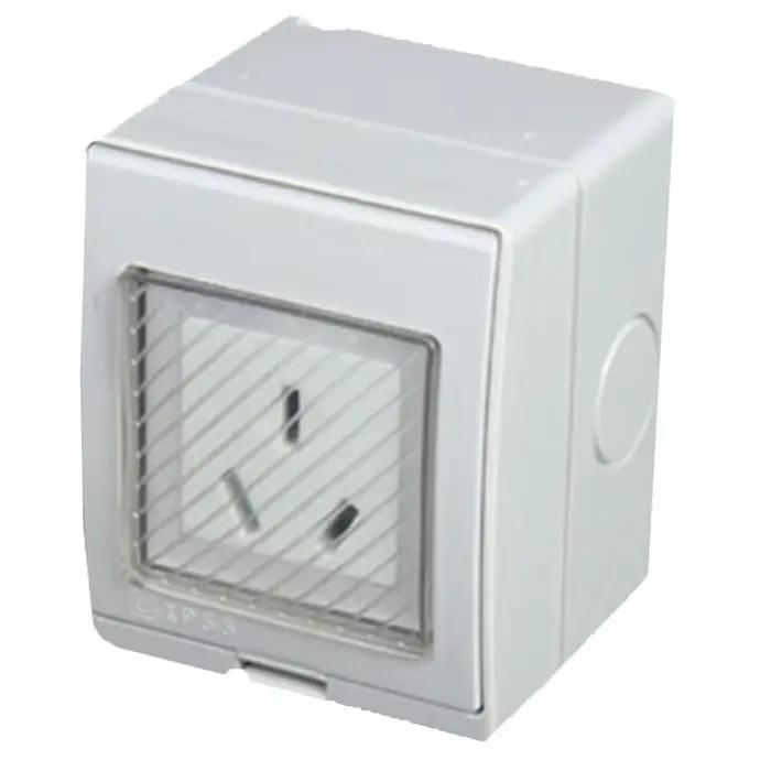Prise murale étanche AU, 16a, 250V, 1 voie, IP55, extérieur, anti-éclaboussures, Anti-UV, montée en Surface, australie, nouvelle-zélande