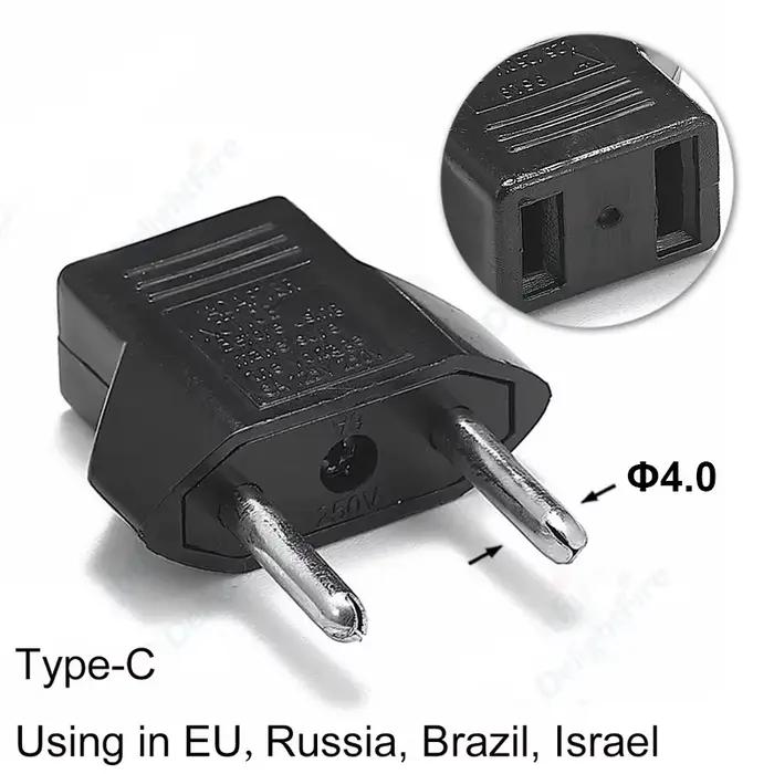 Adaptateur de prise US vers EU CN japon américain vers Euro adaptateur de voyage européen convertiss