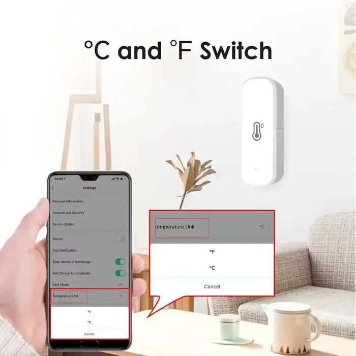 Tuya – capteur WIFI intelligent de température et d'humidité