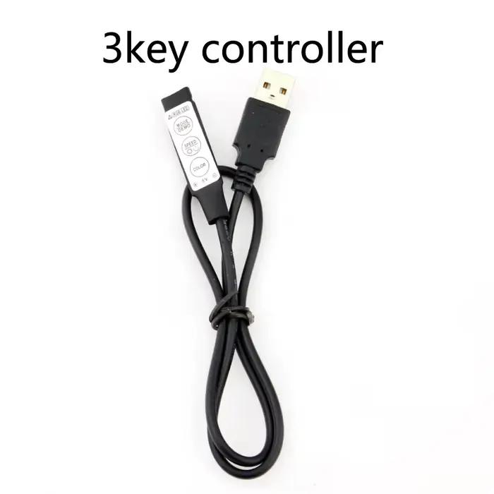 DC 5V USB LED bande lumineuse RGB contrôleur couleur unique IR Bluetooth télécommande RF télécommand