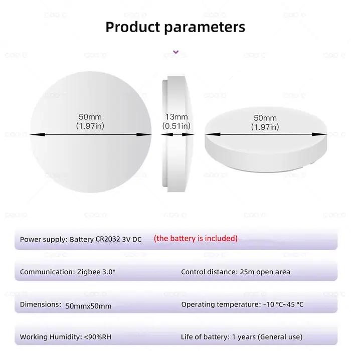 Ewelink Zigbee bouton poussoir intelligent commutateur de scène sans fil App télécommande automatisation