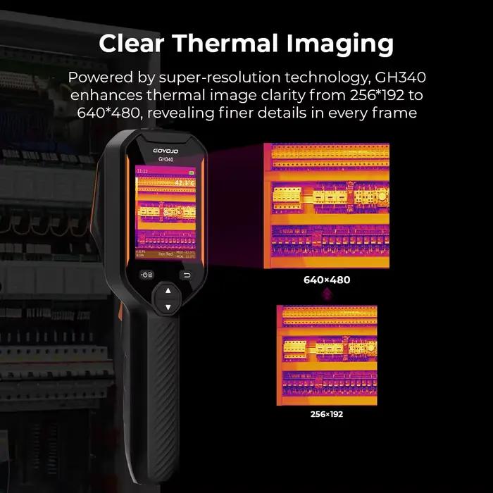 Caméra thermique 640x480 à super résolution avec double