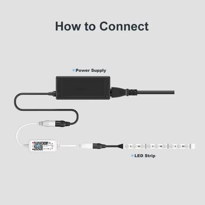 Magic Home Wifi LED bande lumineuse contrôleur APP commande vocale pour bande lumineuse monochrome v