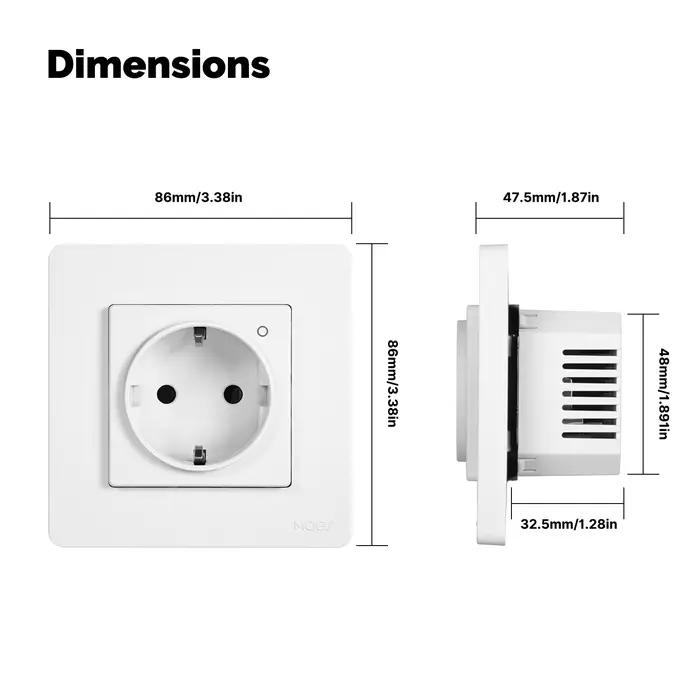 MOES Tuya ZigBee prise intelligente ue mur intégré