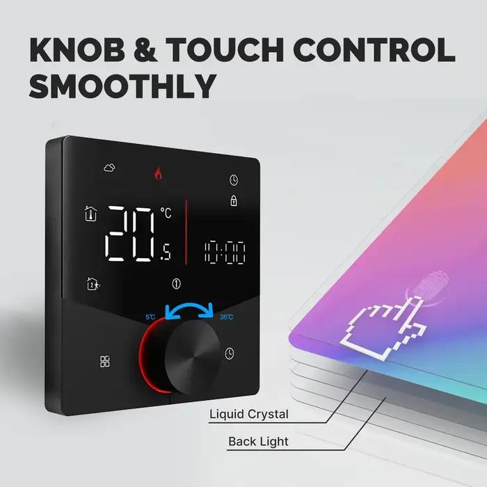 MOES Tuya WiFi bouton intelligent Thermostat chaudière à gaz chauffage électrique régulateur de température écran LCD