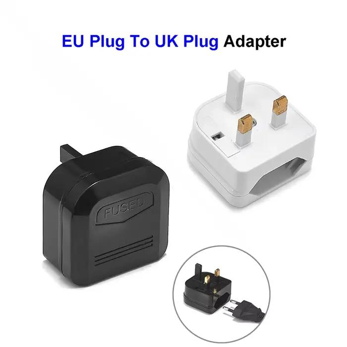 Adaptateur de prise Euro EU vers UK avec fusible 3A/5A/13A