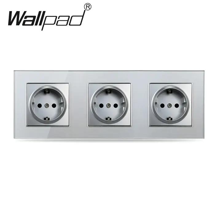 Prise murale triple standard UE pour prises électriques domestiques