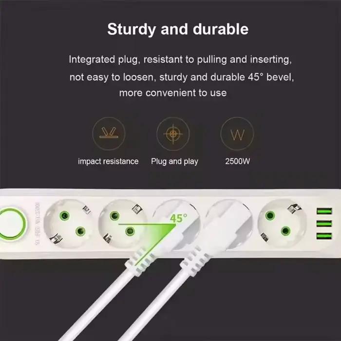 Multiprise électrique 2500W avec prise EU