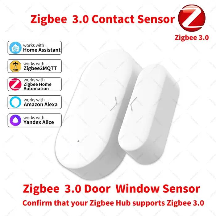 Capteur de porte/fenêtre Zigbee 3.0 compatible avec Yandex Alexa Zigbee2MQTT ZHA HomeAssistant
