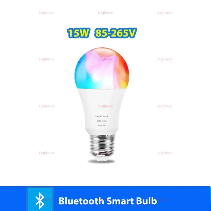 Ampoule LED Bluetooth/WiFi E27 15W 20W 110V 220V RGB RGBCW Intense Variable Lampe Alexa Google Home Tuya Smart Life Occasions Spéciales