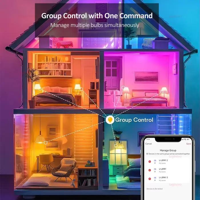 Ampoule LED Bluetooth/WiFi E27 15W 20W 110V 220V RGB RGBCW