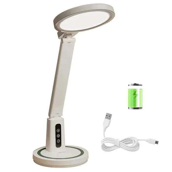Lampe de Bureau Rechargeable à Intensité Variable Blanc LED Contemporaine Pour Lecture Travail et Détente Occasions Spéciales